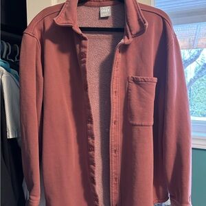 TNA Cozy Fleece Shirt in Soft Pink